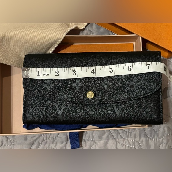 LOUIS VUITTON Empreinte Emilie Wallet Black Wallet Box & Dust bag - Picture 15 of 15